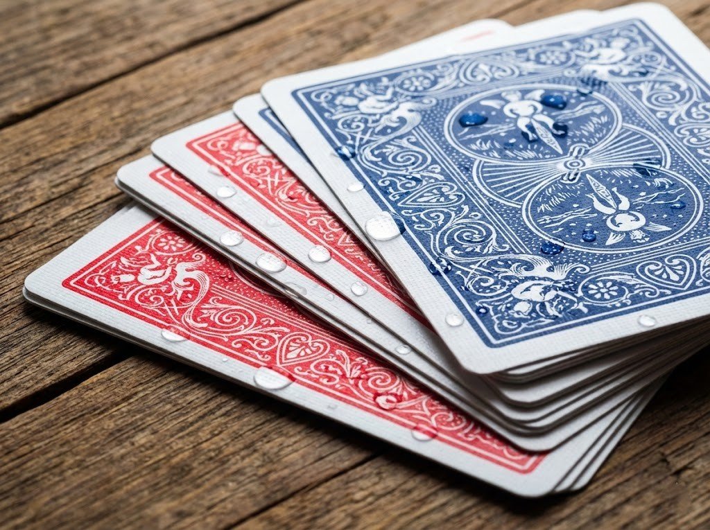 방수 포커 카드 플라스틱 플레잉 카드 2세트