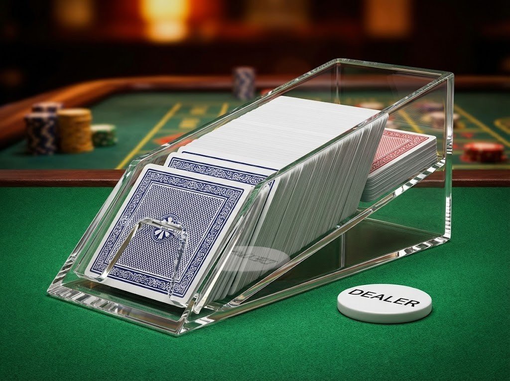 아크릴 카드 슈 딜러용 카드 보관함 포커 액세서리
